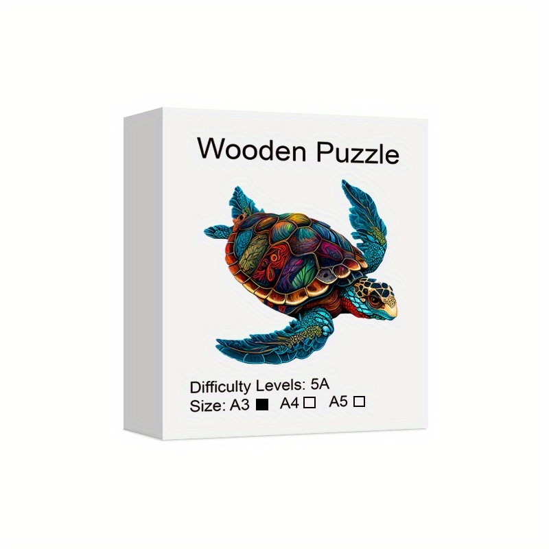 Colorful Turtle Wooden Puzzle, High Difficulty Toys Puzzle, Concentration Training For, Hallowee Christma Birthday Holiday Gifts, Home Decor