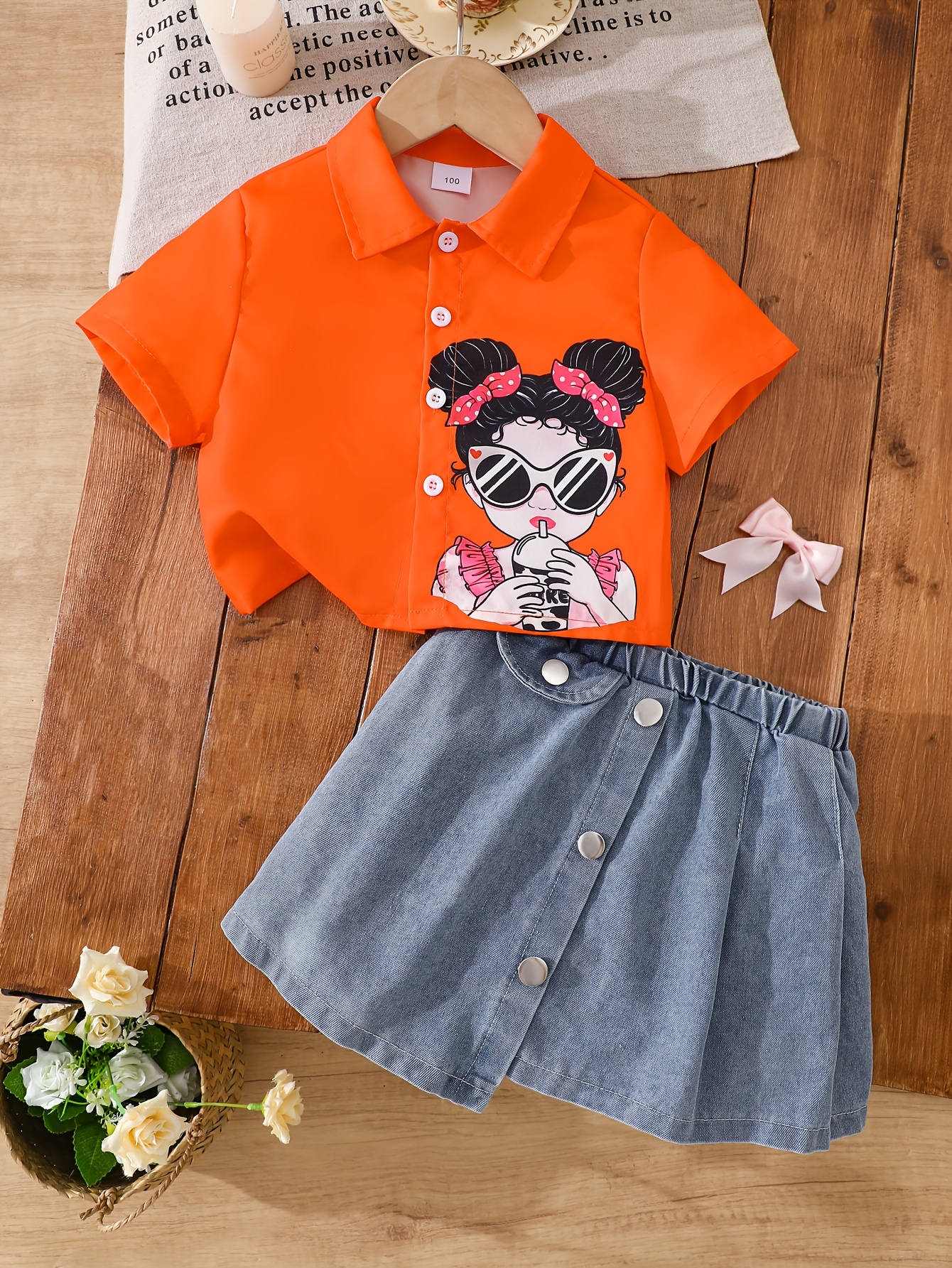 Long Denim Orange Denim Skirt Outfit Clothes Orange Denim Skirt