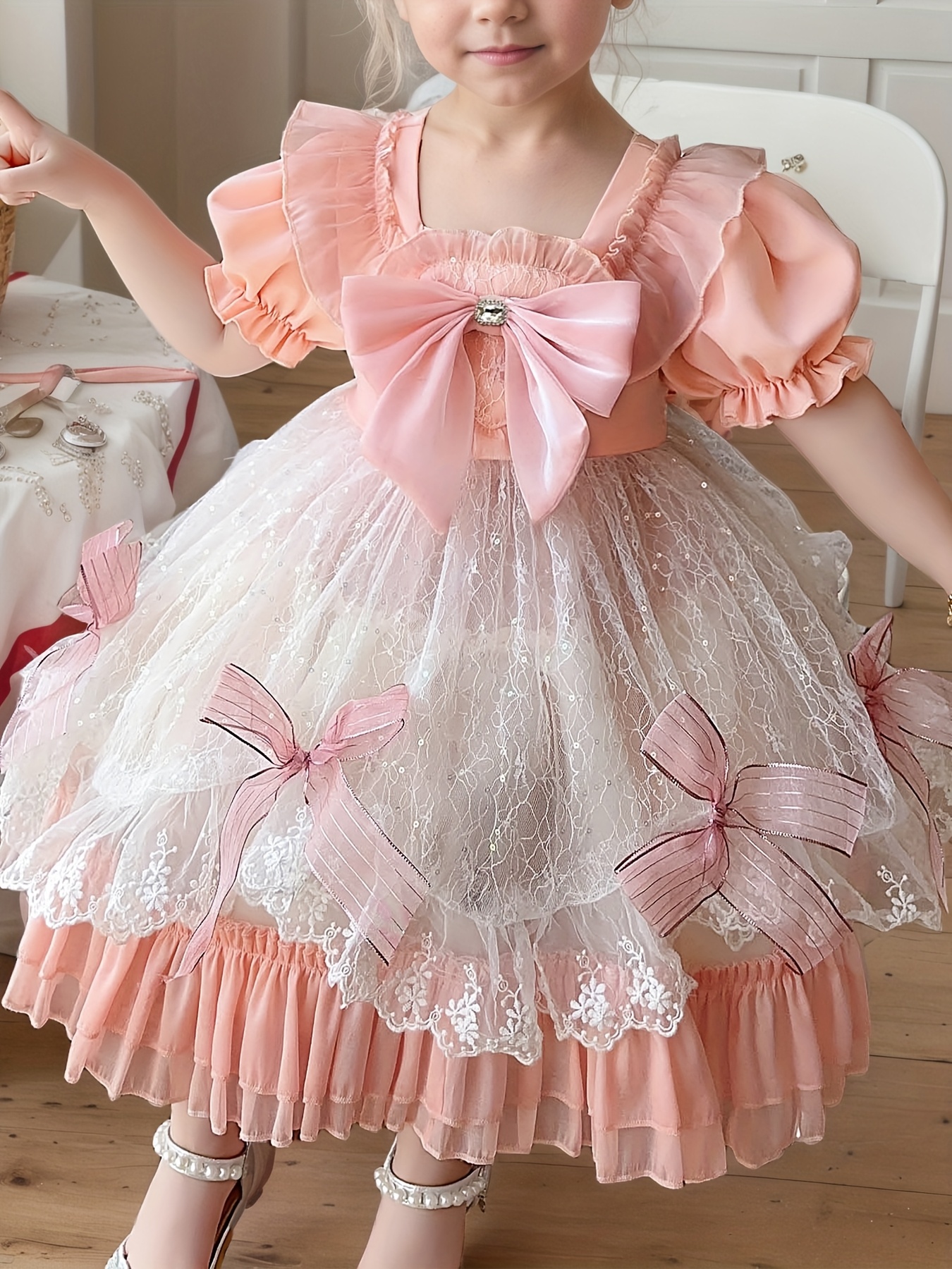 formal easter dresses girls Girl Formal Dresses Baby Girl Gorgeous Colorful Sequins Dress Princess Party Dresses Easter Dress For Toddler, Multicolor / 1-2 Years (90cm)