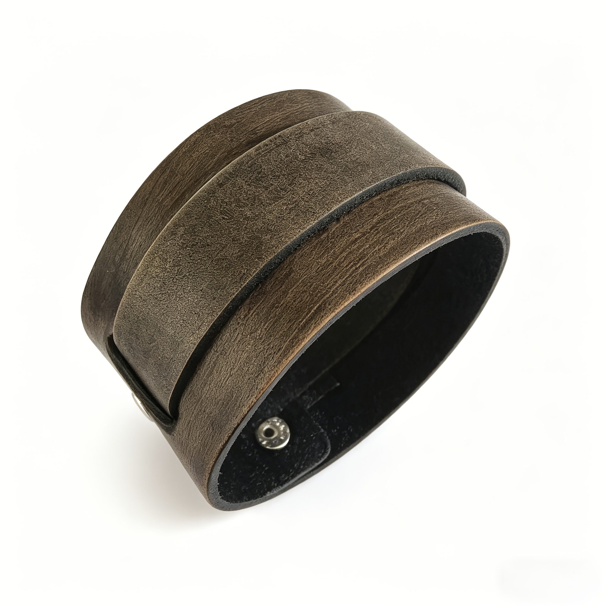 Double Layer Men's Bracelet, Genuine Leather Comfortable Bracelet