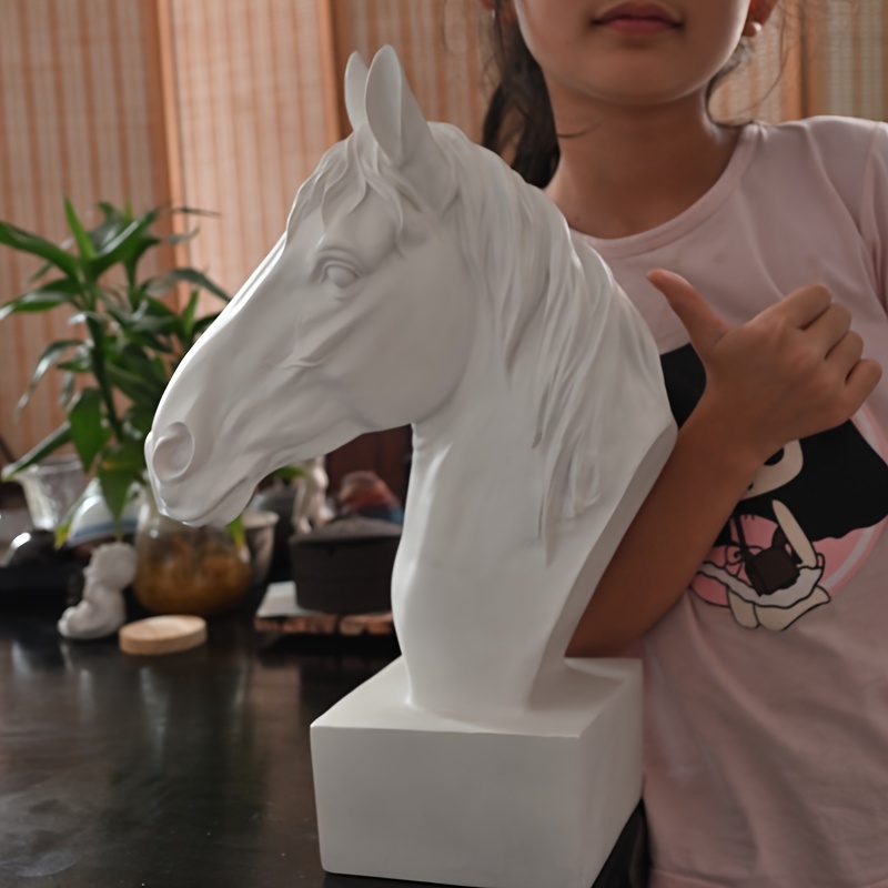 E-shop Pferdekopf Skulptur Kunstwerk Große Innendekoration Gewerbebetrieb Dekor Pferde Skulptur Pferde Ornament Pferde Schnitzwerk