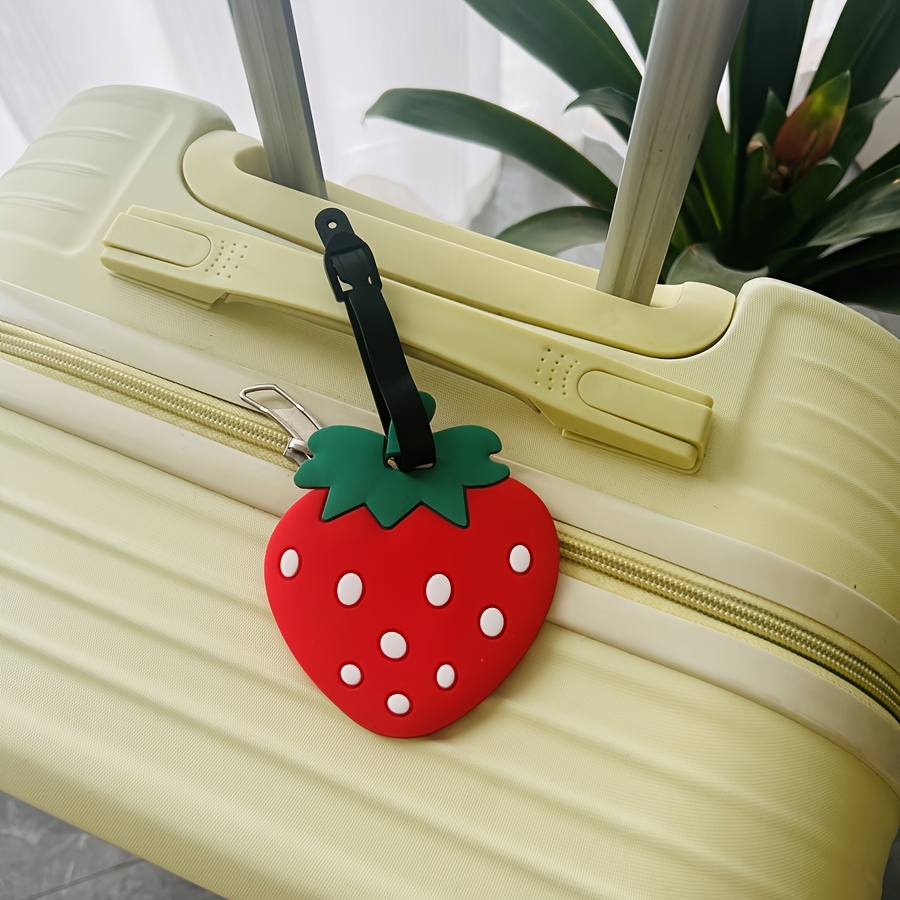 Image of 1pc Cute Luggage Tag Pvc Soft Luggage Tag Identification Pendant Suitcase Backpack Anti-lost Display Tag Hanging Strap Couple Small Gift