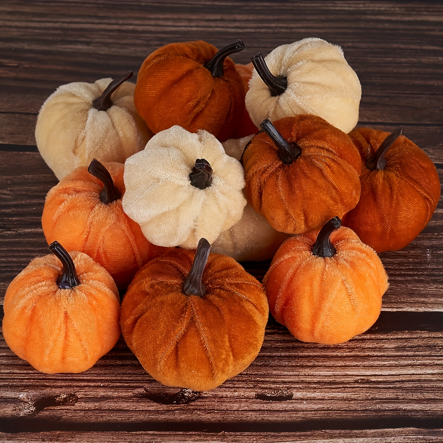 12 Stück Künstliche Kürbis-Deko Aus Schaumstoff – Weiß, Je 8,4 Cm, Für Herbst- & Erntedank-Dekoration