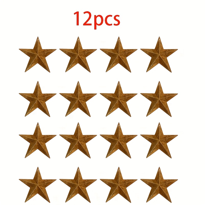 Image of 12 3.77-inch Star Wall/door Decorations For Seasonal Decorations - Thanksgiving, Ramadan, Halloween, Easter, Hanukkah, Home Decorations