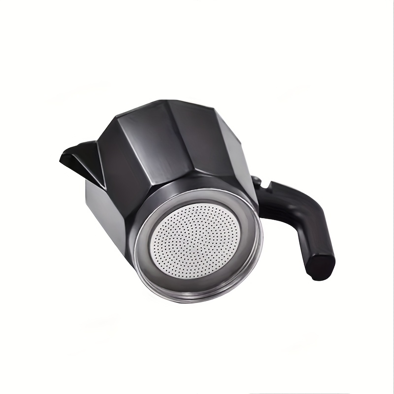 Percolador de café de 3/6/9 tazas - Cocción de café italiano y cubano, fabricante de café griego, construcción metálica duradera, no necesita electricidad, mango y boquilla fáciles de usar, perfecto para uso en casa, oficina o cafetería, bar de café, equipo de oficina para café, acabado metálico elegante, material fácil de limpiar