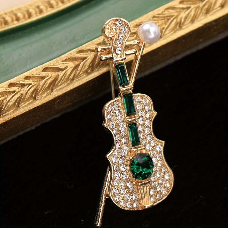 TEMU Elegant Encrusted Metal Pin Brooch - & Design, Perfect For Dress & Temperament, Ideal Party Gift, Party Accessory Vibrant Brooch Sparkling Embellishments, Jewelry Pins