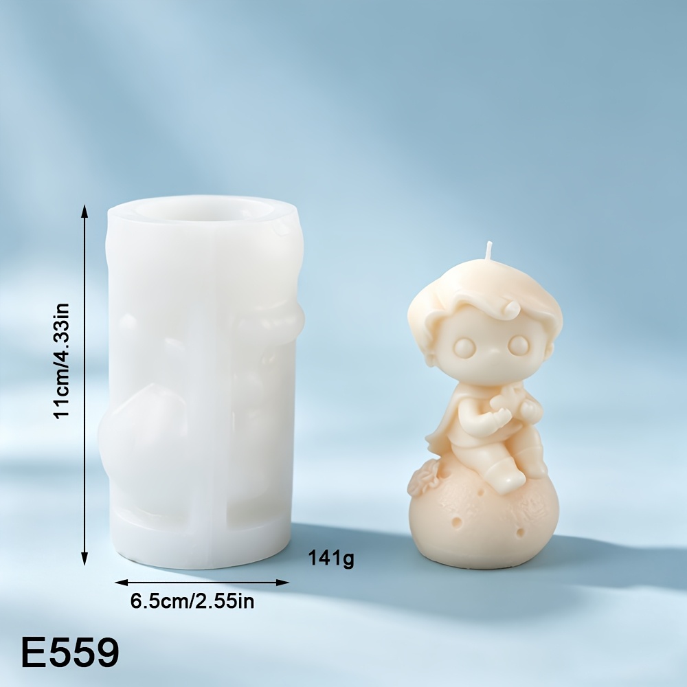 TEMU Stampo in silicone 3D per candele Planet , dei animati, candela aromaterapica, a , diffusore in gesso, stampo per ornamenti in pietra 1 pz