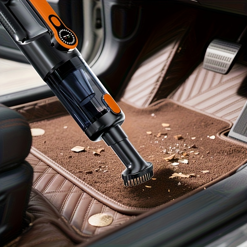 Portable Wireless Handheld Vacuum Cleaner with Strong Suction, USB Rechargeable, One-Click Dust Discharge, Includes Multiple Accessories, Suitable for Cars, Homes, and Offices, Vacuum Cleaner for Home, Office Cleaning, Sleek Design, Durable Construction, Powerful Suction, Car Owners, Home Cleaning, Compact Design, Lightweight Cleaner, Car Owners