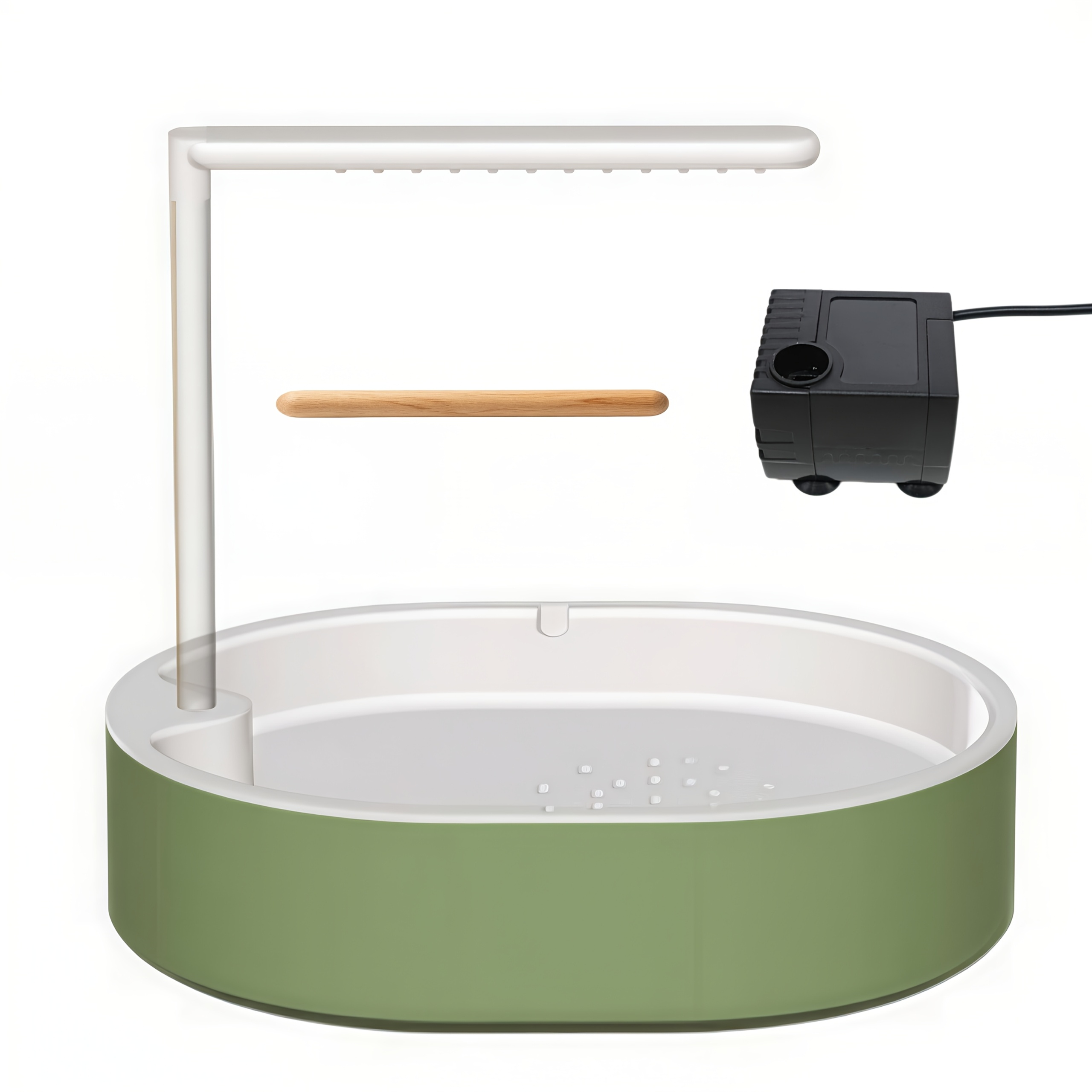 E-shop USB-Vogelbad mit automatischer Regendusche Sitzstange, entwickelt für kleine bis mittelgroße Vögel wie Papageien, Meeern, Nymphensittiche