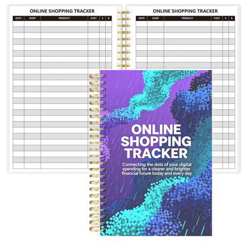 personal shopping budgeting sheets online shopping record log book with a5 spiral binding for order management 52 sheets order information registry for household expense monitoring