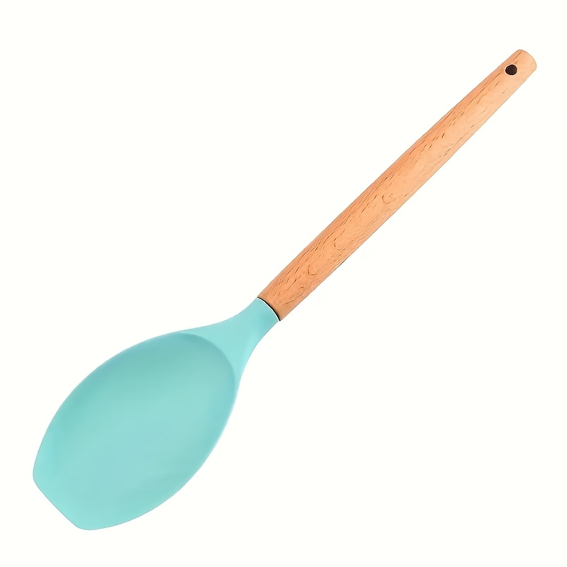 Image of 1pc/3pcs Silicone Kitchen Utensil Set - Includes Spatula, Cream & Salad Scraper With Wooden Handles For Cooking And Baking - Perfect For Halloween, Christmas, Thanksgiving, Mother's Day