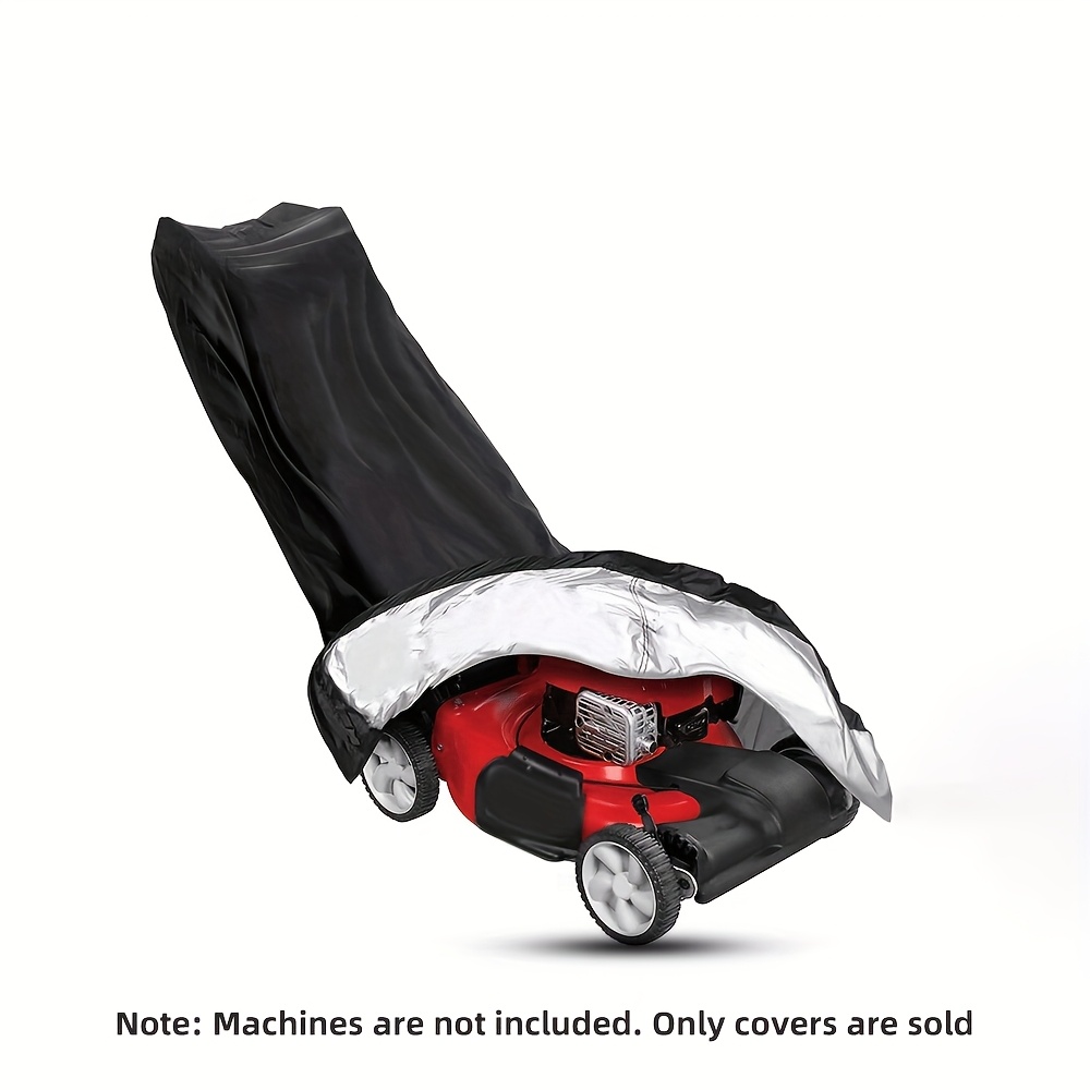 E-shop 1 Stück Rasenmäher-Abdeckung, Oxford-Stoff Outdoor-Rasenmäher-Abdeckung, Hochwertige Mäher-Abdeckung, Schutzabdeckung, Schwarz