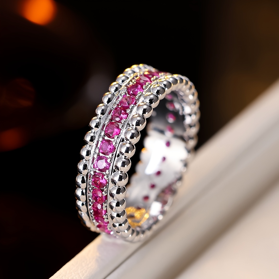 French-Style Vintage Exquisite Ball-Edge Design Ring