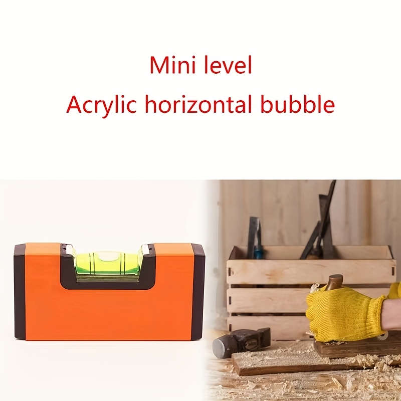 Mini Bubble Level Tool – Multi-Angle Transparent Acrylic Level With Triple Bubble Calibration For Horizontal, Vertical, And 45° – DIY Measurement