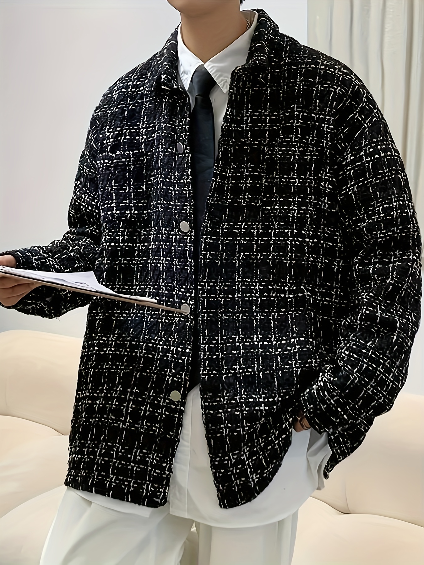 Boohoo Karierte Hemdjacke Blaue, Karierte Hemdjacke