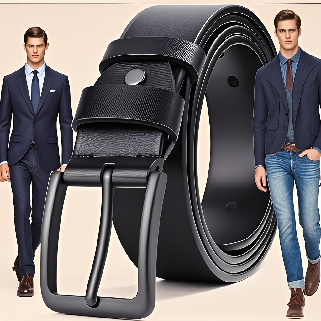 ceinture en cuir haute qualité homme mi large anti Temu Belgium