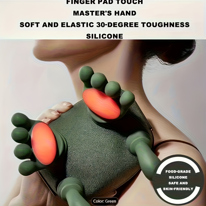 USB Rechargeable Deep Tissue Massager with 8 Claws - a Portable Finger Device Suitable for The Neck, Back, Shoulders, And Legs - Perfect Gift for for Both Men And Women, Trapezius Muscle Massager
