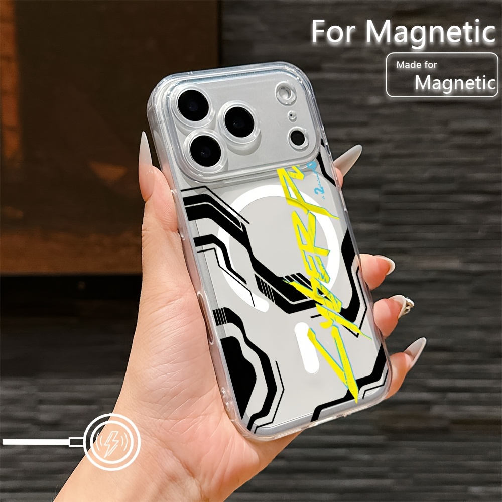 TEMU Phone Case: Cyberpunks Wallpaper Logo Phone Case, Compatible With Iphone 17/16/15/14/13/12/11 Pro Max/air/mini/xr/xs/x/7/8 Plus, Transparent