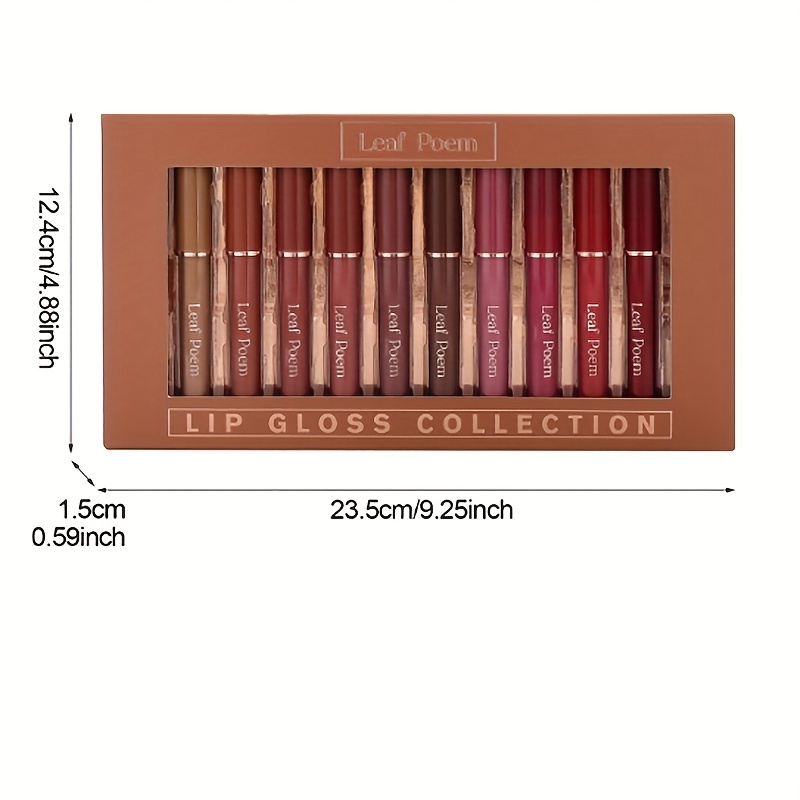 12pcs Matte Lipstick & Lip Gloss Set, Waterproof, Long-Lasting, Non-Fading, Soft Liquid Lipstick, Multi-Color Series, Suitable for All Skin Tones, Adult Makeup Gift Box, Ideal for Halloween, Christmas, Valentine's Day - Image 5