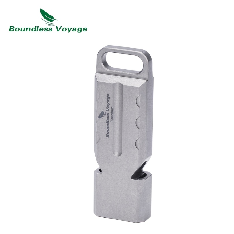 Pure Titanium Outdoor Emergency Whistle for Camping