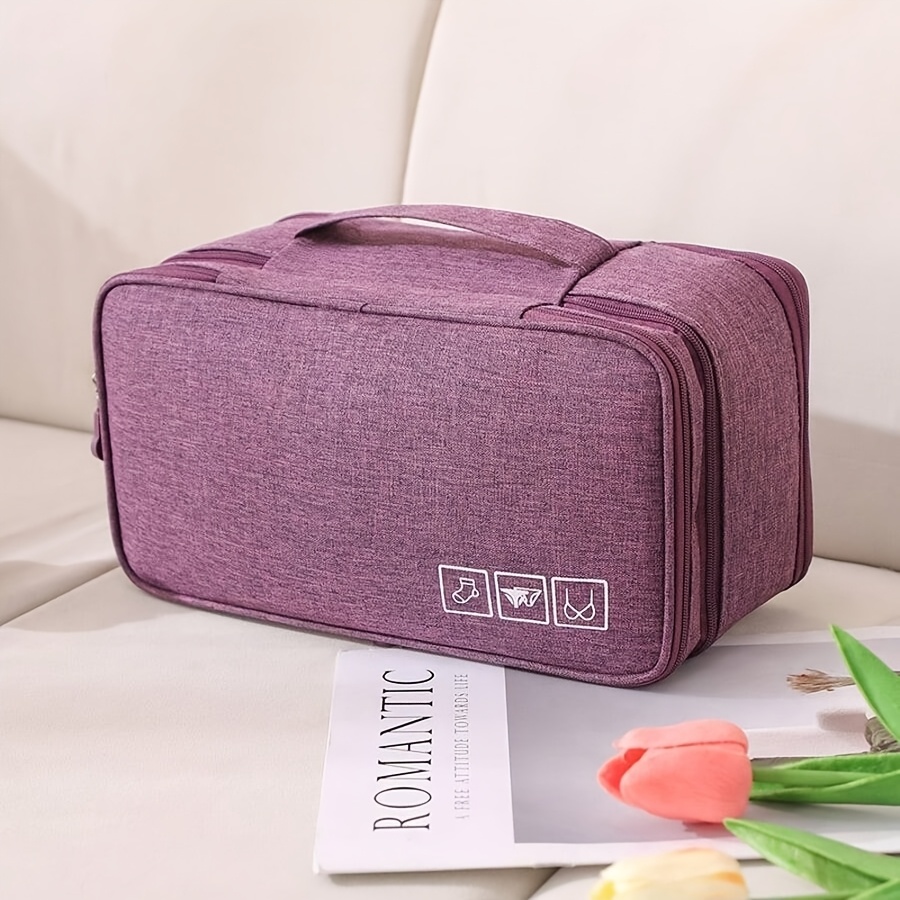 TEMU Travel Storage Bag Underwear Socks Organizer Large Capacity Portable Clothing Organizer Suitcase Space Saver Essential, Socks And Additions,