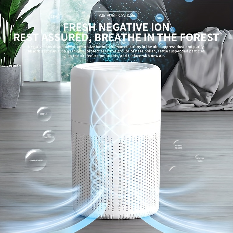 air purifiers for bedroom home 3 in 1 filter cleaner with fragrance sponge for better sleep filters smoke allergies pet dander odor dust office desktop portable core mini white 0