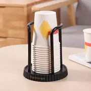 plastic disposable cup holder multipurpose cup dispenser for home office bathroom cafe paper coffee cups storage organizer rack details 5