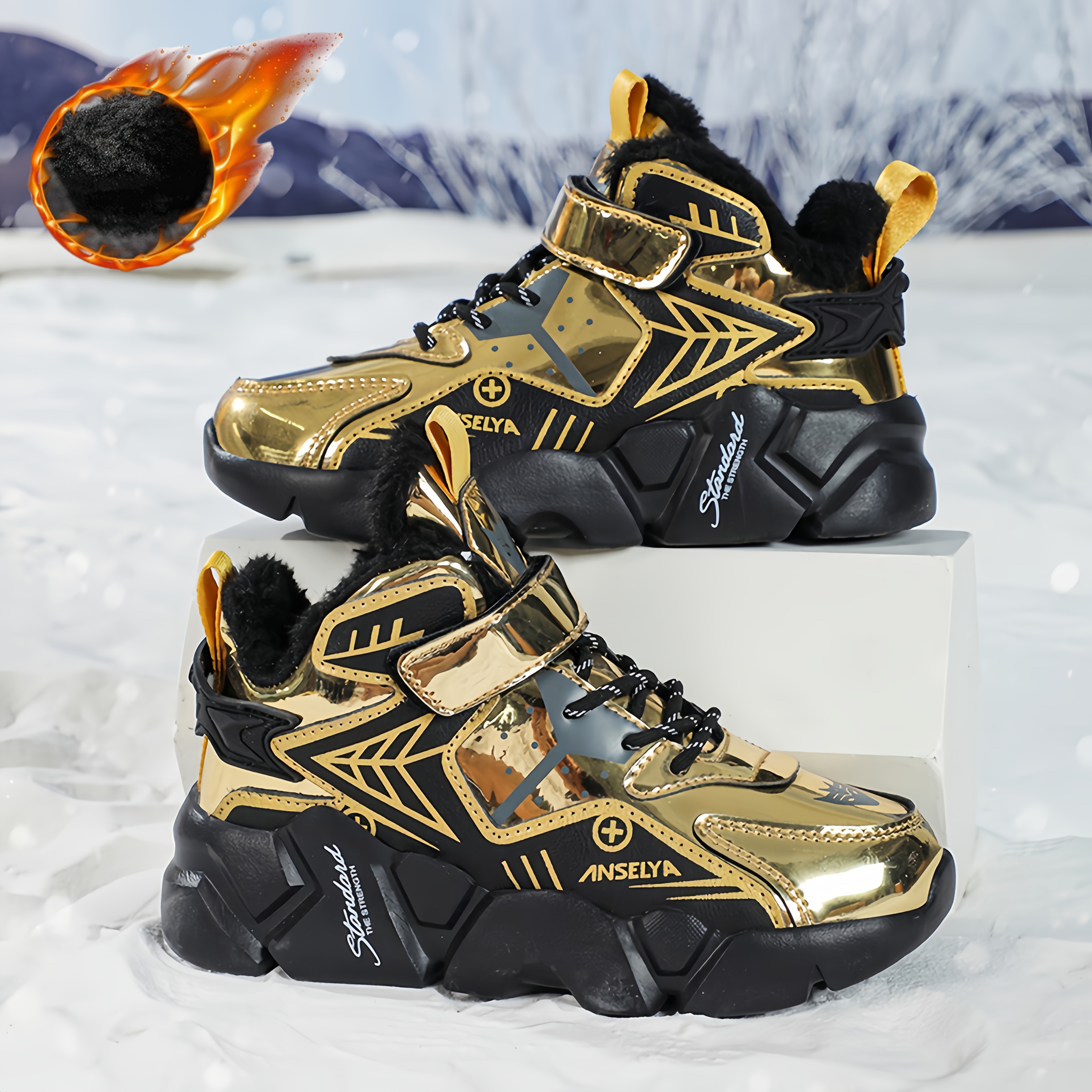 Jongens Sneeuwlaarzen met Dikke EVA Zolen en Pluche Voering, Jongens Casual Schoenen