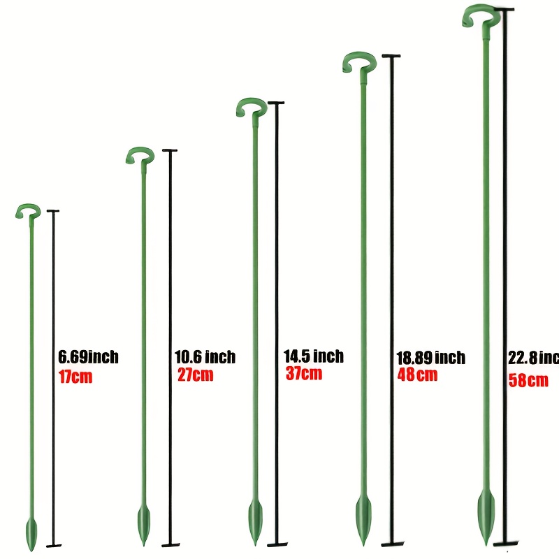 E-shop 10er Set Pflanzen Kletterstäbe - Grüne Stäbe, speziell für Orchideen, Zimmerpflanzen und Blumen in Töpfen