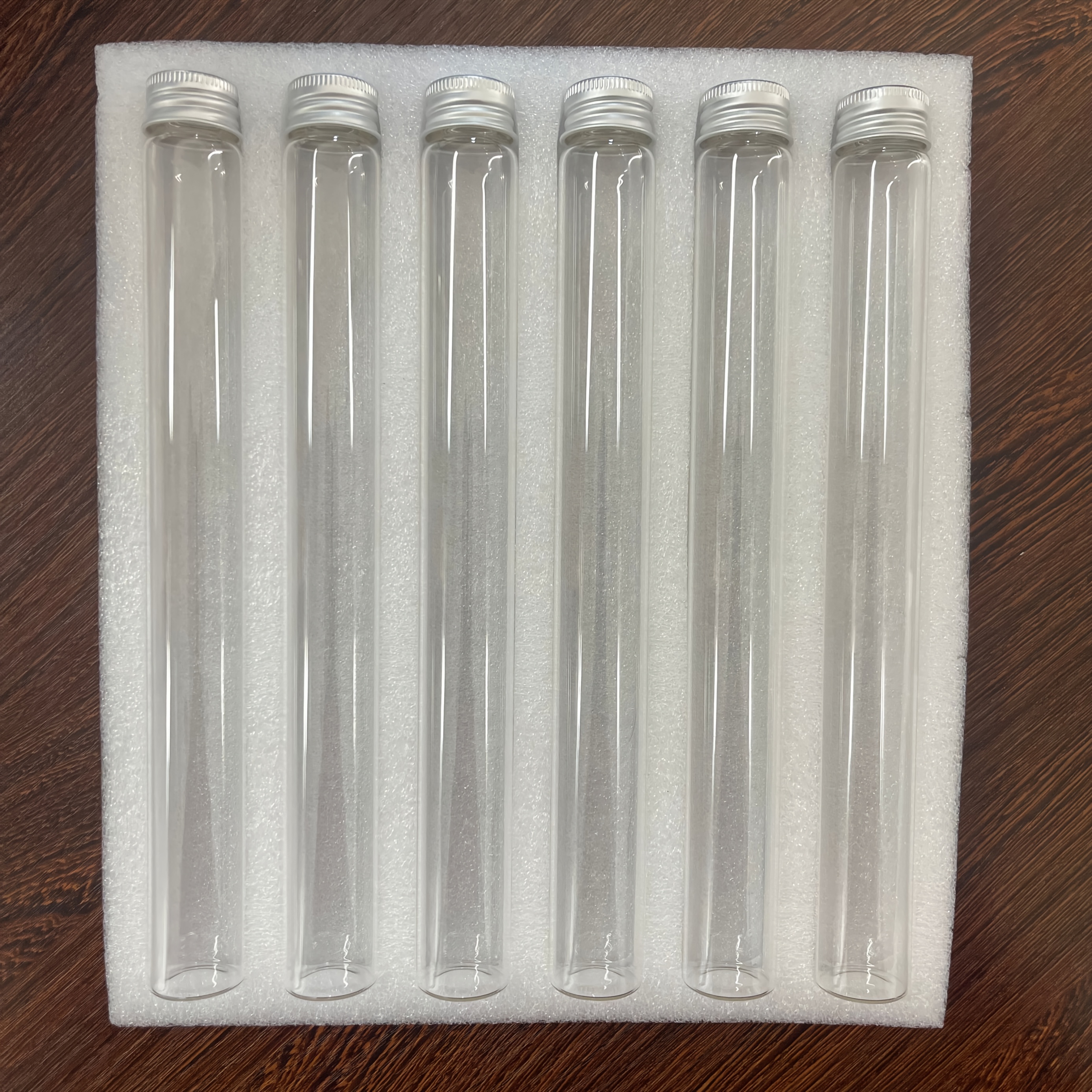 TEMU 6 Smooth And Transparent Glass Bottles With Spiral Aluminum Caps, Empty And Refillable, Approximately 90 Milliliters Or 3 Ounces, Convenient For