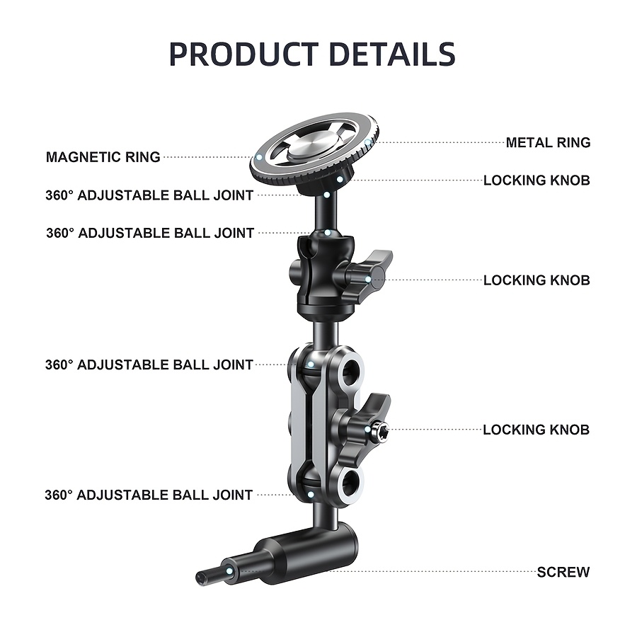 Lrbh Car-mounted A-pillar Strong Magnetic Phone Holder For Off-road Vehicles And Trucks, Hand Grips And Phone Support: retailer-supplied image