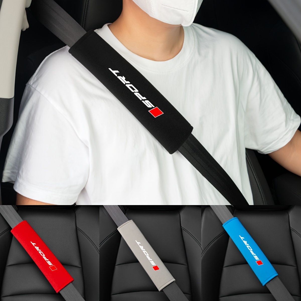 

Lot de 2 housses douces pour ceinture de sécurité de voiture, protège-épaules pour Toyota, Honda, Mazda, Mitsubishi, Jeep, MG