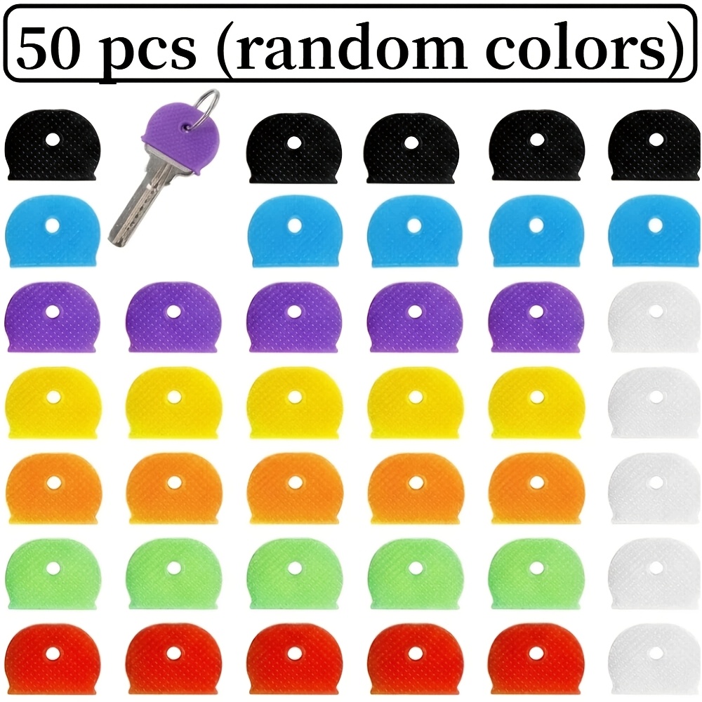 TEMU 50 Pezzi Copri Tasti Colorati Assortiti Set Etichette Copri Tasti in Silicone Identificatori Colorati Etichette Copri Tasti Identificatore