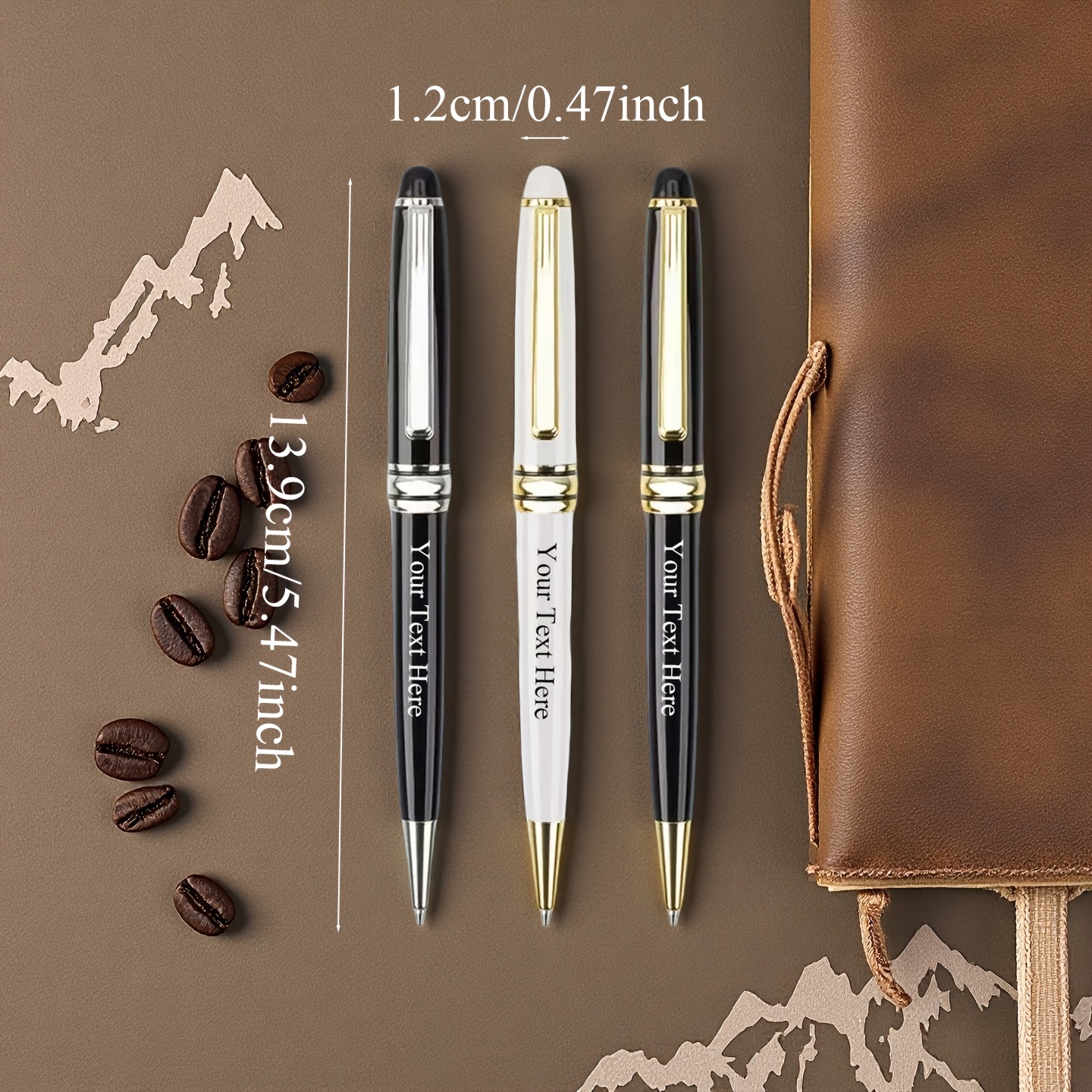 1 Pen/2 Refills/1 Gift Box, Golden And Silvery Ballpoint Pen Gift Set - Elegant Executive Pen with Metal Accents, Smooth Writing Refill, Suitable for Business Gifts, Refillstide, Writech Pens