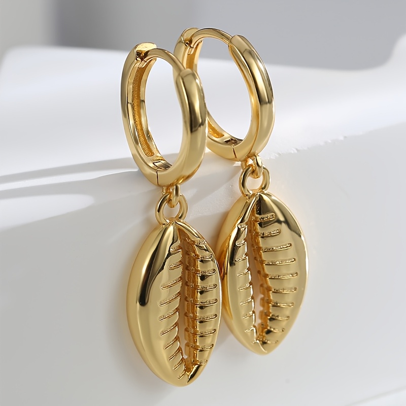 TEMU 1 di Eleganti e Facili Orecchini Pendenti a Conchiglia, Lussuosi e Creativi, Orecchini Gioielli a Forma di di , Gioielli Ipoallergenici in Rame,