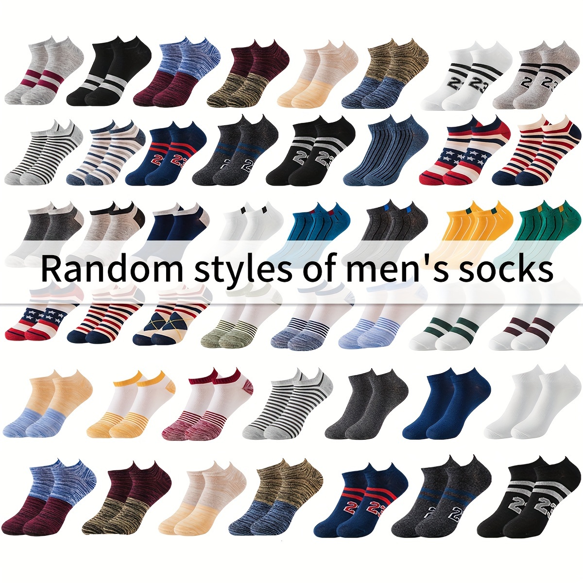 

30 Or 50 Or 100 Pairs Of Men's Anti Odor & Sweat Absorption Extra Low Cut Socks, Comfy & Breathable Thin Socks, For Spring & Summer