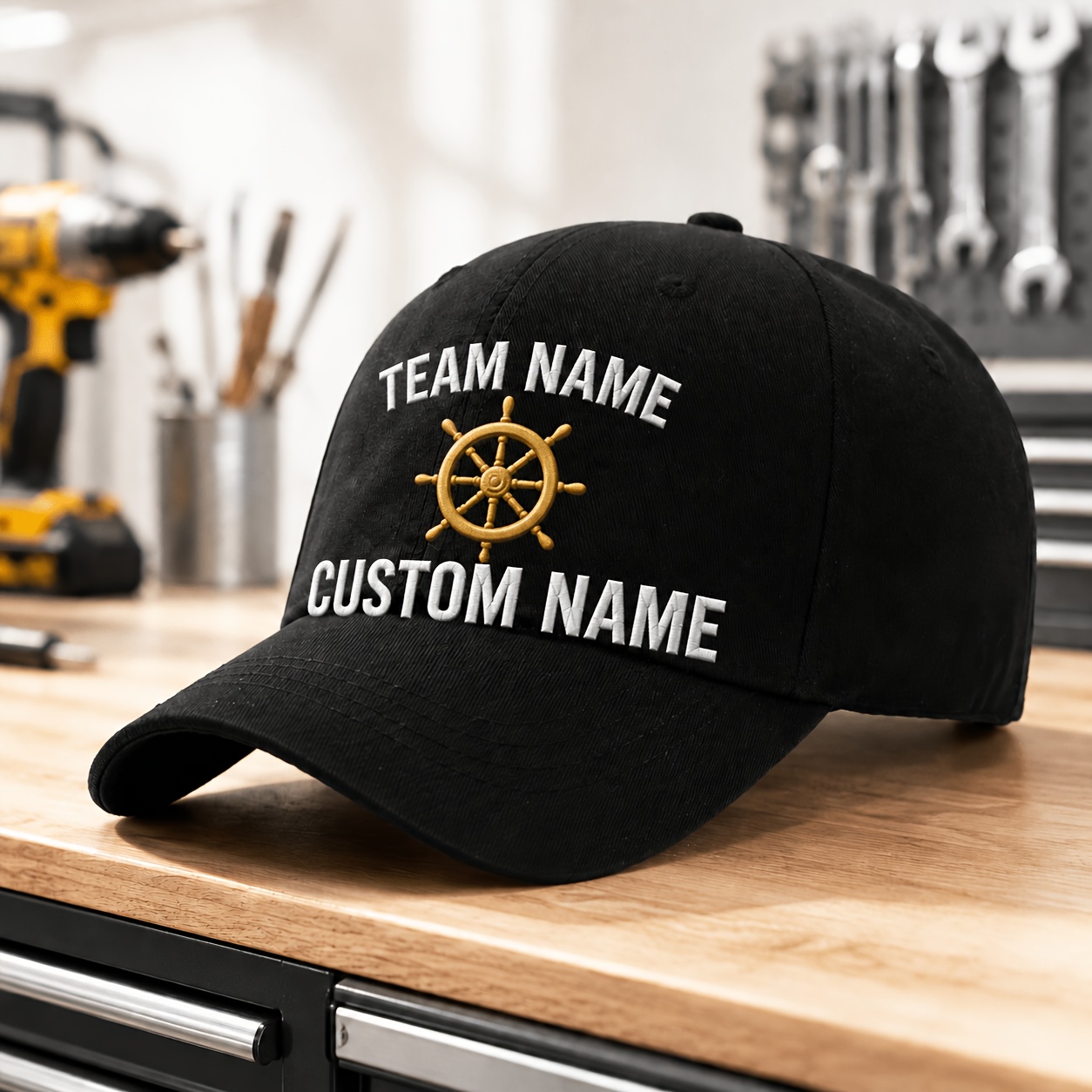 TEMU 1pc Custom Team Name Embroidered Baseball Cap, Personalized Name Cap, Easy Helm Logo, Unisex Casual Adjustable Hat, Custom Crew Cap, Outdoor Sun