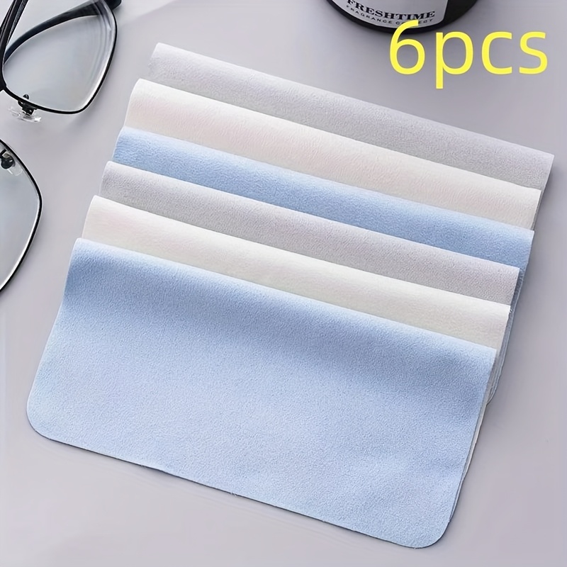 6pcs/3pcs Of Eyeglass Cloth - Double-sided Suede Microfiber Cloth For Cleaning - Suitable For Wiping Silverware, Cameras, Phones, Glasses, Computers, And Jewelry