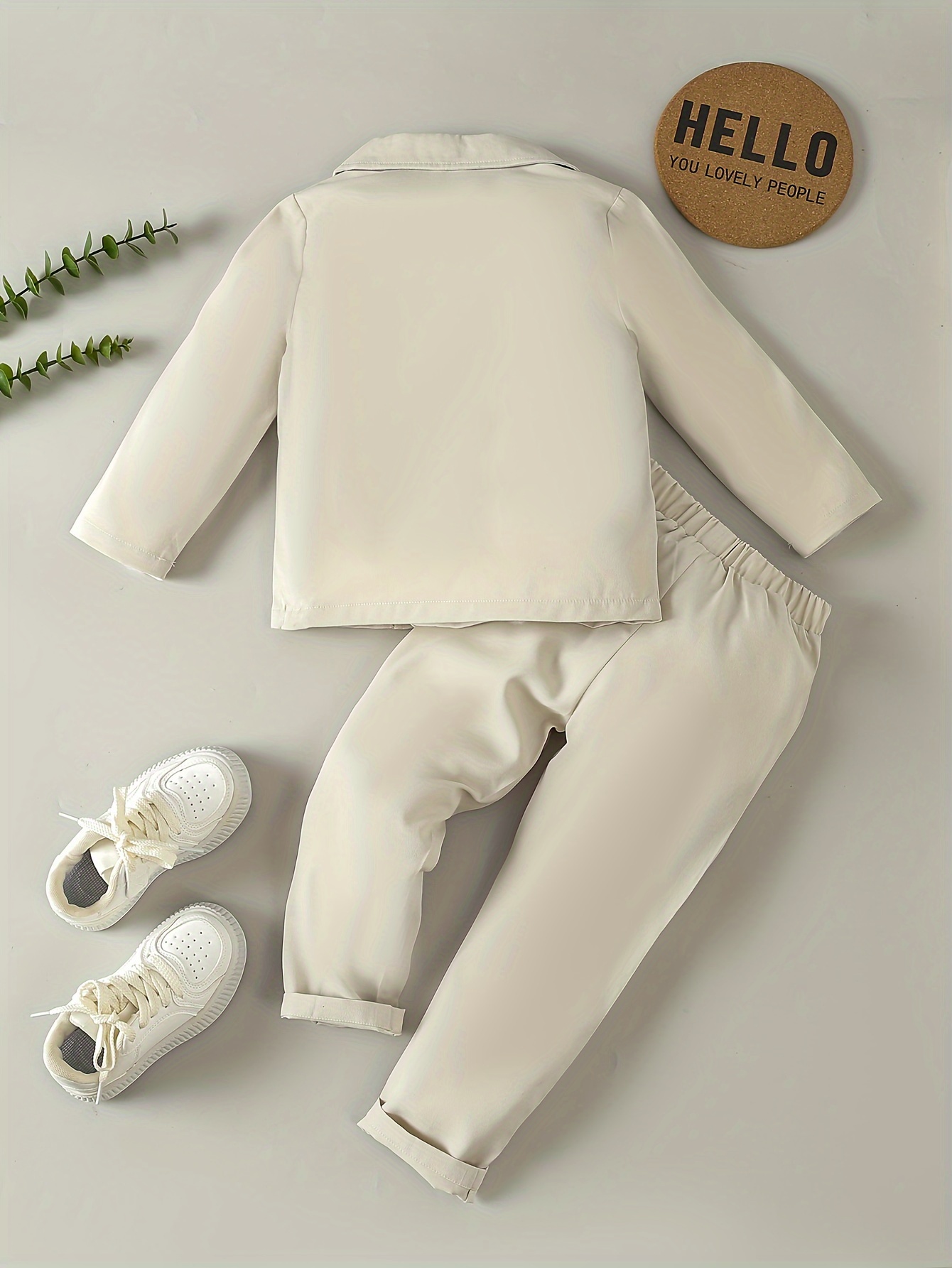 Clothes Baby Boy White Suit Set Boy's Suit Set Light Beige