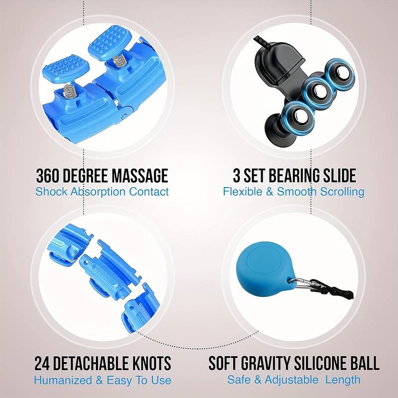 2-em-1 Para Aro de Fitness Inteligente & Rolo Abdominal para Treinos Eficazes - Destacável e Ponderado, Adequado para Tipos de Corpo de 24/28 detalhes 4