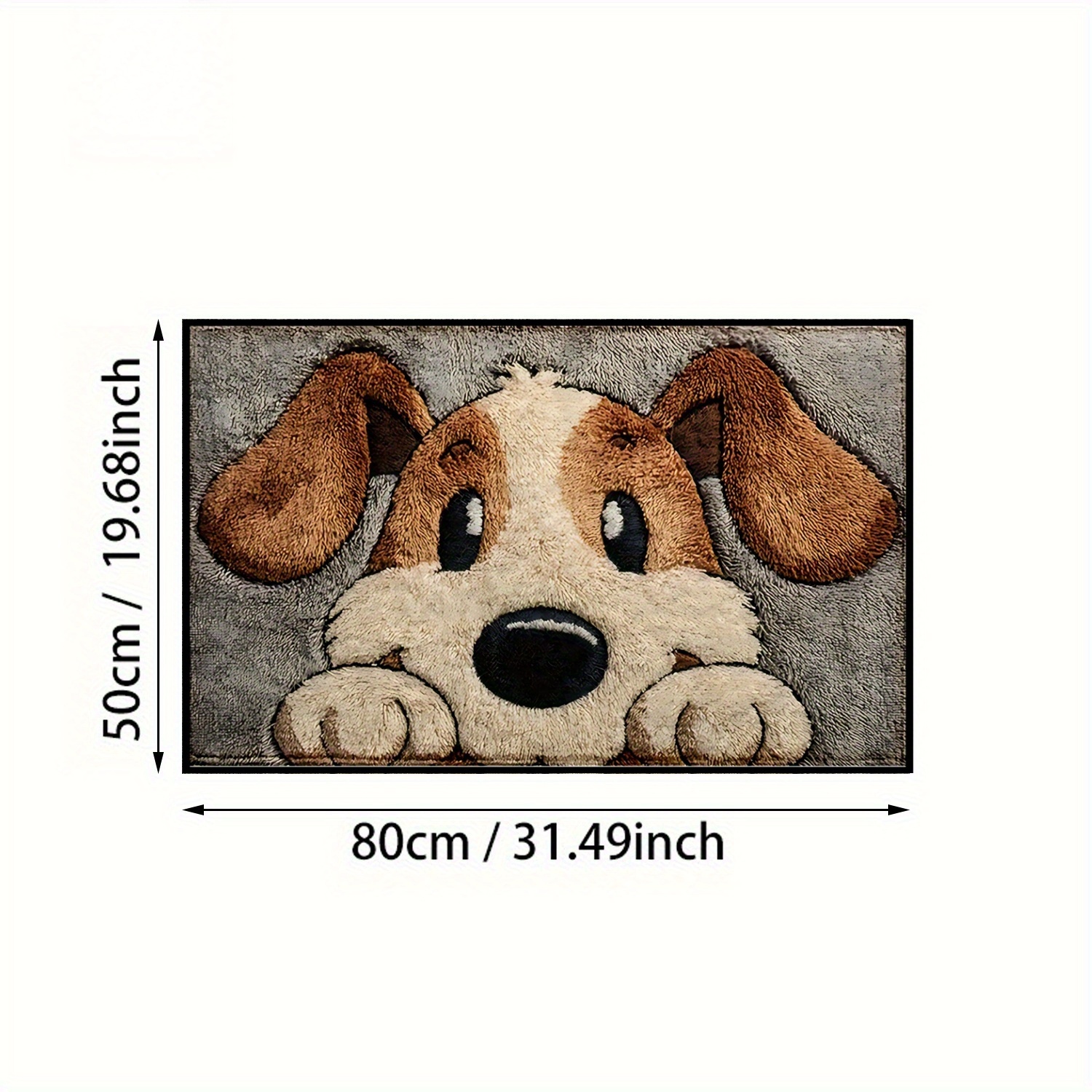 E-shop 2D Flach, 2D Flach, Eine einzelne 2D Flach-Türmatte mit Hunde-Design, um Rutschgefahr zu vermeiden. Diese Super-Fasermatte ist ideal zur