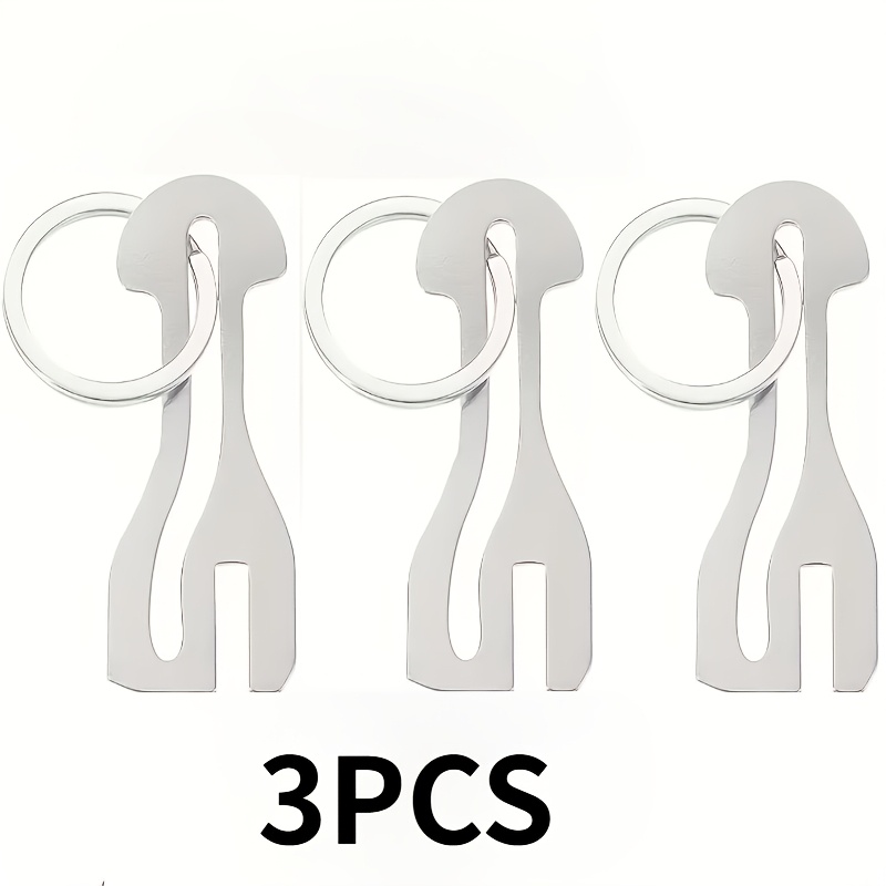 TEMU Reusable Portable Stainless Steel Shopping Cart Token, Shopping Cart Chain, Suitable For Supermarket Carts, Release Key Detachable Shopping Cart