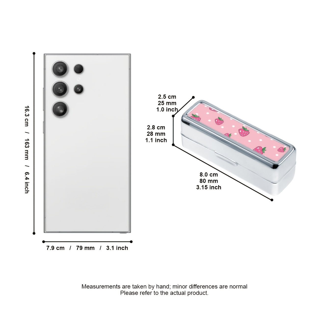 Multifunctional Portable Mini Mirror with Lipstick Case