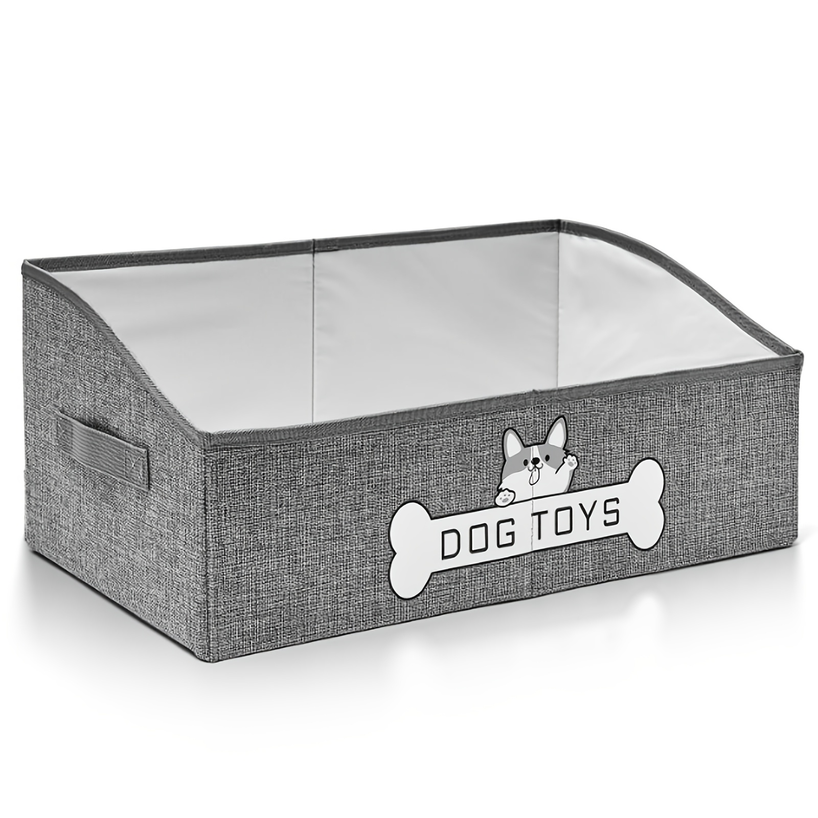 Image of Dog Toy Basket, Designed For Dog Toy Storage, Collapsible Dog Toy Box With Handle, Perfect For Storing Pet Toys And Accessories