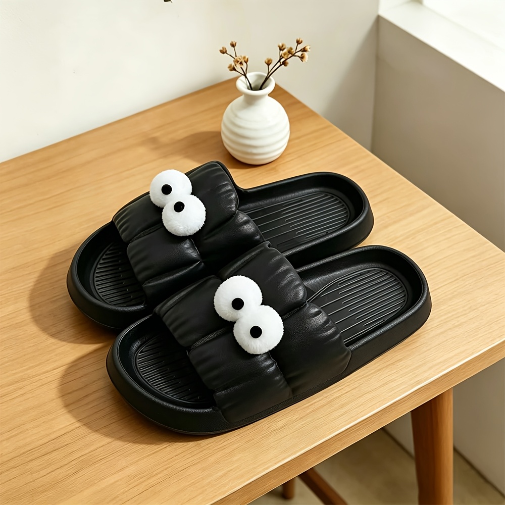 TEMU Women's Funny Slide Slippers, Thick Sole Sandals, Lightweight Shower Shoes For Indoor Outdoor Bathroom Beach, Comfy Summer Casual Footwear For,