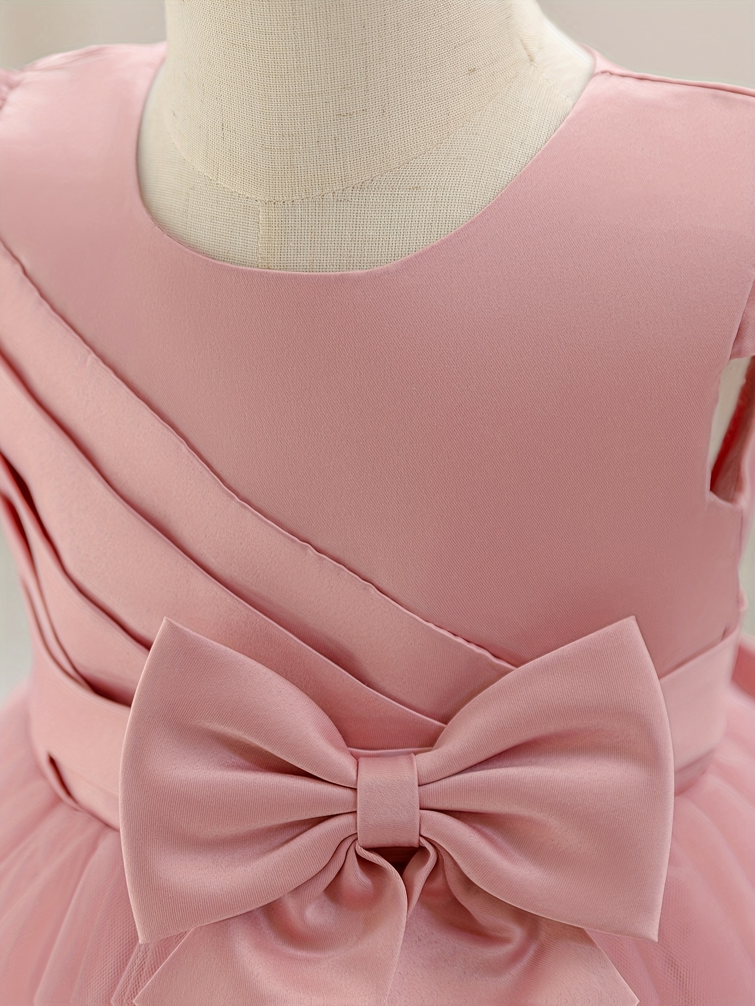 Novo Vestido de 1º Aniversário Laço Floral Saia de Princesa Criança  6