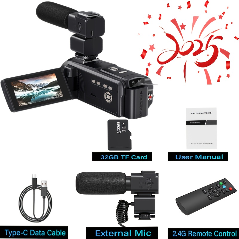 Vlogging Camera Podcast Camera Camcorder Video Camera 4K Ultra HD