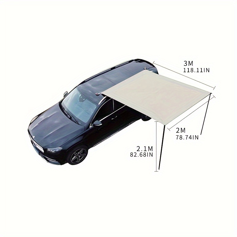 versatile car side awning durable oxford fabric   outdoor   trips