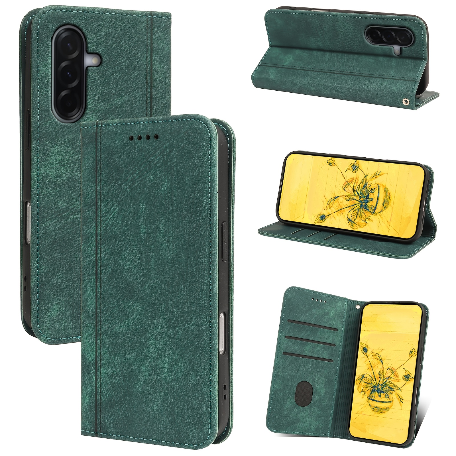 TEMU Phone Case - [for Wallet Case] Suitable For Galaxy A57 5g Series Flip Cover Wallet Case, Anti Fall Protection, Built-in Multiple Card Slots And