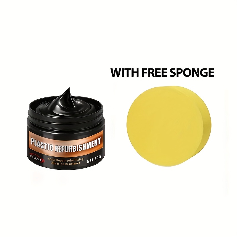 TEMU 30g Plastic Component Polishing Paste - Automotive Interior And Seat Repair Wax. It Serves As A Paste For Steering Wheels And Tires, A Scratch Repair And , And Ensures Long-lasting Brightness